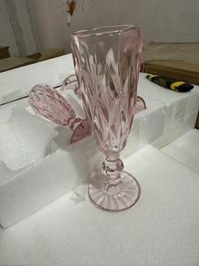 Calici da Vino Classici Kaly da 240ml/300ml Senza Piombo, Durevoli, con Vari Motivi, <span class=keywords><strong>Blu</strong></span> Cielo e Rosa, per Matrimoni, Eventi e Banchetti - Product Image 3