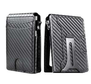 กระเป๋าสตางค์แบบกำหนดเองพร้อมระบบป้องกัน RFID, จัดส่งในสหรัฐอเมริกาพร้อมภาษี, แบบ DDP, ที่ใส่บัตร<span class=keywords><strong>เครดิต</strong></span>และพาสปอร์ตแบบโลหะ - Product Image 3