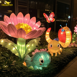 Lanterne LED imperméable à thème de Noël, Diwali, Thanksgiving, en soie, pour décoration extérieure - Product Image 2