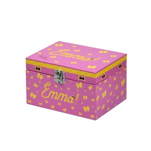 Pinkstore 2025 Bán Buôn Chất Lượng Cao Tùy Chỉnh Cổ Điển Người Yêu Quà Tặng Hộp Đồ Trang Sức Sang Trọng Đồ Trang Sức Âm Nhạc Đính Hộp Với Khóa - Product Image 3