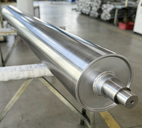 Rouleau industriel robuste en acier inoxydable 316 poli miroir avec roulement à rouleaux et roulement à billes, neuf, directement de l'usine