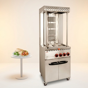 Máquina de Shawarma Comercial a Gas Chuanbao CG-G820, Máquina de Doner Kebab con Gabinete, Rotación Automática, Acero Inoxidable y Aluminio - Product Image 4