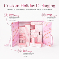 Boîte de calendrier de l'avent personnalisée de luxe pour influenceurs, emballage de marque, 24 jours, soins de la peau, maquillage, chocolat, boîte cadeau rigide magnétique