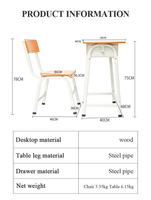 Meubles scolaires, bureau et chaise en bois pour étudiants, table et chaise d'étude pas chères, ensemble bureau et chaise pour l'école primaire