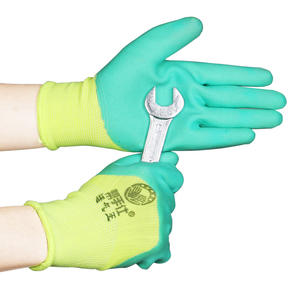 ถุงมือเสริมนิ้วสำหรับฤดูร้อน ยางลาเท็กซ์โฟม 13 ตะเข็บ ทนต่อการเสียดสี กันลื่น ทนทาน ระบายอากาศได้ดี สำหรับงานก่อสร้าง - Product Image 1