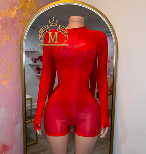 Nuovi Arrivi: Body Sexy da Donna + Tute in Rete Trasparente, Set <span class=keywords><strong>2</strong></span> Pezzi, Jumpsuit Aderenti Sexy da Club per Donne 2026 - Product Image 4