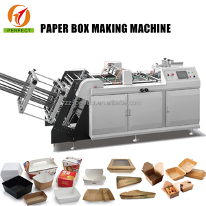 6b Corner Kraft Corrugated Rice Husk Disposable Biodegradable Paper Lunch Box <strong>Gluing</strong> Folder Making <strong>Machine</strong> Price - Product Image 2