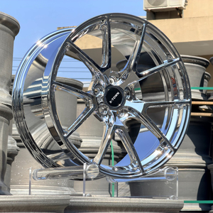Jantes forgées Chrome Argent 17 18 19 20 22 24 pouces 5x100/5x112/5x114.3/5x120/5x115 pour BMW M5/330i Mercedes-Benz C260/E260/E300 - Product Image 1