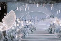Papillon Led Moderne avec Lumières pour la Scène de Fête Brillant Papillon Route Plomb Lampe de Décoration de Mariage