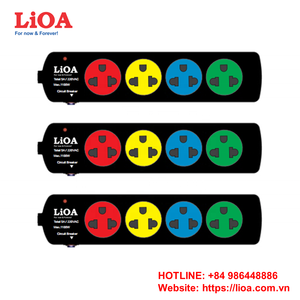 Prise d'extension LiOA nouvelle génération 1100W avec 4 prises CA protégées CB 220VAC/5A Compatible avec les prises US EU South Africa UK - Product Image 3