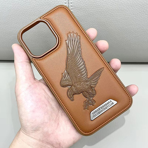 Fundas de Lujo para Teléfono Móvil con Forro de Cuero PU, Diseño de Animales y Logotipo Metálico, para <span class=keywords><strong>iPhone</strong></span> 16 Pro Max, 15, 14, <span class=keywords><strong>13</strong></span> Plus, 12, 11 - Product Image 2