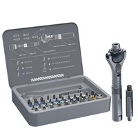 Jeu de tournevis à cliquet multifonction en aluminium 40 en 1 avec étui rigide portable