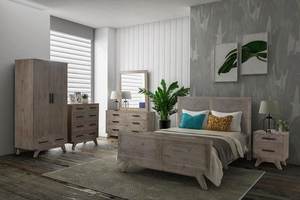 Mesita de noche de madera, muebles de dormitorio multifuncionales de alta calidad, embalaje personalizado moderno del fabricante de Vietnam - Product Image 4