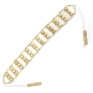Rodillo de madera para masaje de espalda, cuerda hecha a mano, masajeador de espalda, rodillo, cinturón de masaje de madera, madera para el alivio del dolor muscular linfático corporal - Product Image 1