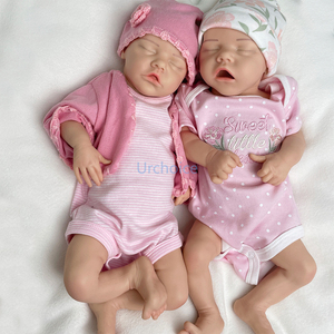 18 "de cuerpo completo de silicona Rebirth Girl <span class=keywords><strong>Twins</strong></span> ponderado Cuddle <span class=keywords><strong>Reborn</strong></span> <span class=keywords><strong>Bebe</strong></span> De Silicona Cuerpo Entero regalos hechos a mano para niños - Product Image 2