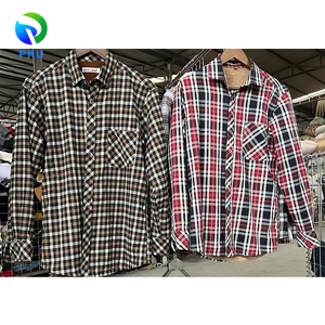 Camisas a cuadros de otoño-invierno para hombre, ropa de segunda mano para hombre, camisas cálidas esenciales, venta al por mayor, tienda de ropa usada, América en línea - Product Image 2