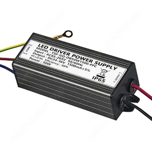 LED Isolated Constant Current Driver Power Supply 85-265V AC to DC 24-36V 1500mA 50W Outdoor Waterproof Aluminium Transformer