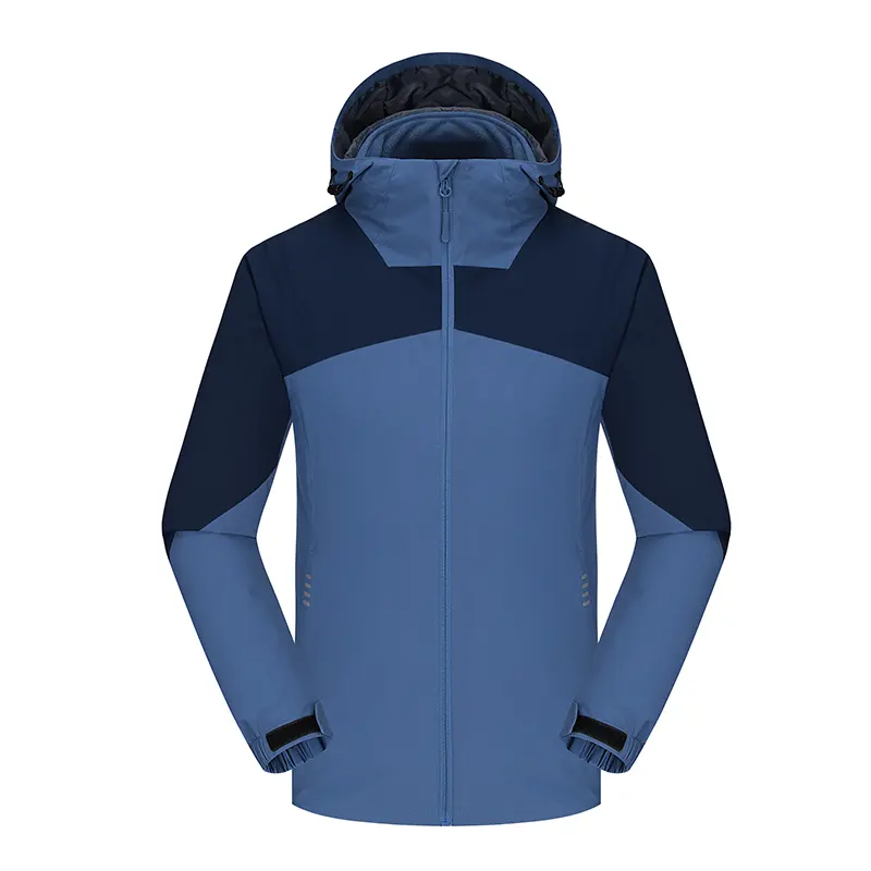 Custom Logo full Zip 100% polyester pocket outdoor jacket mountain climbing Winter warm Softshell windbreaker Fleece Jacket men