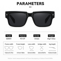 Lunettes de soleil polarisées rétro carrées de haute qualité avec verres TAC, protection UV400, logo personnalisé, modèle classique 2025