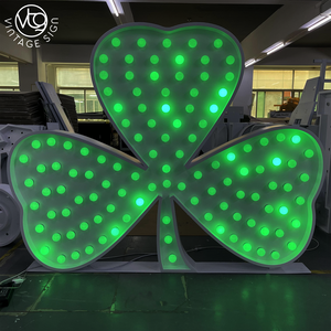 Letras Decorativas 3D Personalizadas con Forma de Trébol, Letrero con Bombillas LED RGB para Decoración de Eventos al Aire Libre y Fácil Instalación en Fachadas de Tiendas Comerciales - Product Image 5