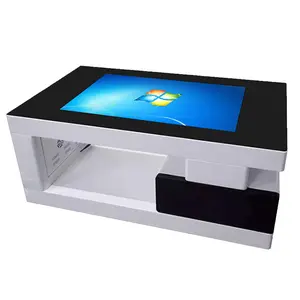 Mesa de pantalla táctil interactiva para casa, mesa de exhibición de publicidad para cafetería, precio de fabricante