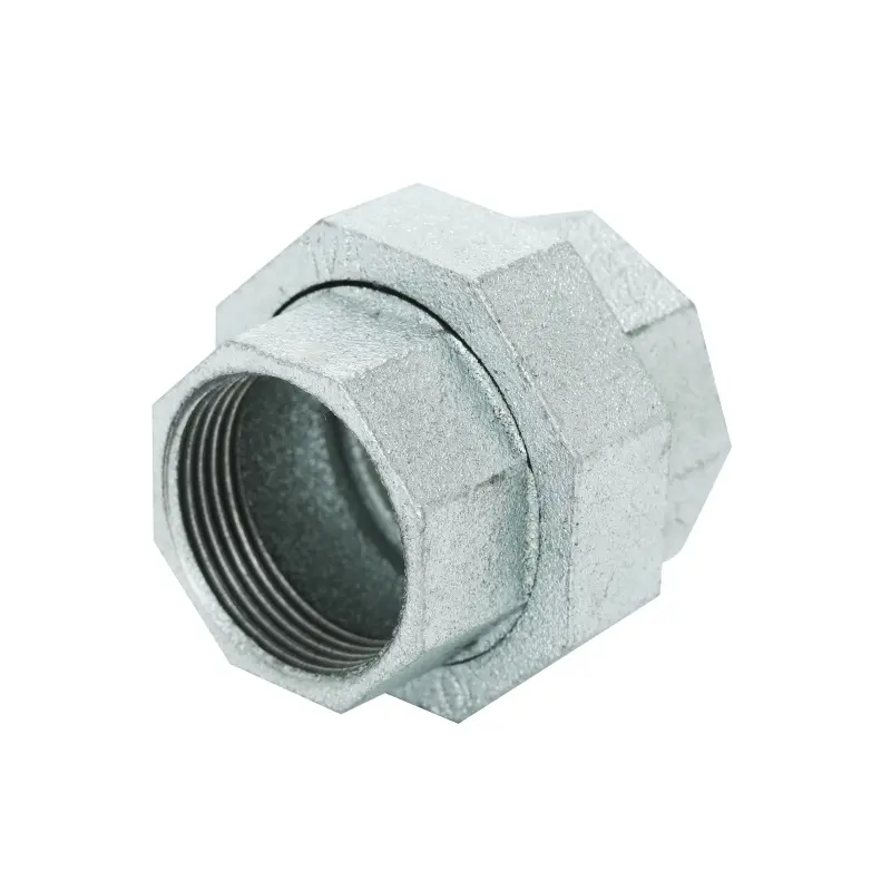 Wholesale standard size malleable iron union coupling threaded rotary joint straight union connector oem