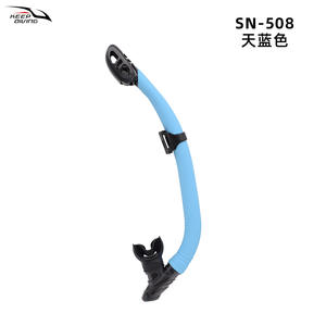 Tubo de Buceo de Silicona Universal Dos en Uno, Húmedo y Seco, con Boquilla de Arrastre para la Lengua, Equipo de Natación, Anti-Asfixia - Product Image 6