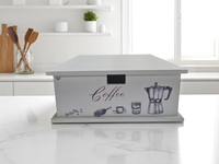 Tiroir porte-dosette de café personnalisé EUDR Support pour machine à café Boîte organisateur de dosettes et de capsules Boîte à dosettes de café en bois
