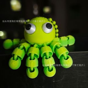 Superventas: Juguete de pulpo articulado de peluche corto impreso en 3D, accesorio, adorno, llavero y colgante para mochila escolar - Product Image 6