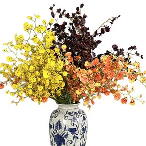 Orchidées artificielles jaunes Princesse, fleurs artificielles pour la décoration de la maison, texture douce et hydratée de haute qualité, plantes artificielles parfaites et délicates - Product Image 5