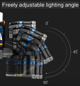 Puissant 5/6/7/8 LED 8 modes 90 degrés réglable <span class=keywords><strong>12000</strong></span> <span class=keywords><strong>lumens</strong></span> 500m portée étanche rechargeable usb led <span class=keywords><strong>lampe</strong></span> <span class=keywords><strong>frontale</strong></span> torche - Product Image 3