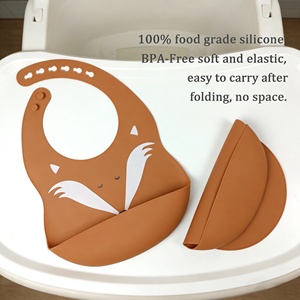 Nuevo Babero Impermeable con Dibujos Animados, Babero de Silicona Ligero y Ajustable de Alta Calidad para Niños - Product Image 3