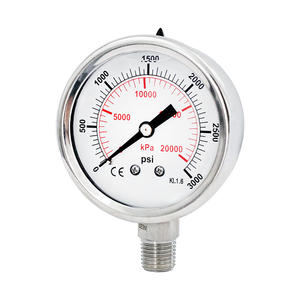 เกจวัดความดัน<span class=keywords><strong>3000</strong></span> <span class=keywords><strong>PSI</strong></span> พร้อมการรับรอง ISO9001 CE ROHS สำหรับติดตั้งด้านล่างขนาด60มม. YBF60A - Product Image 2