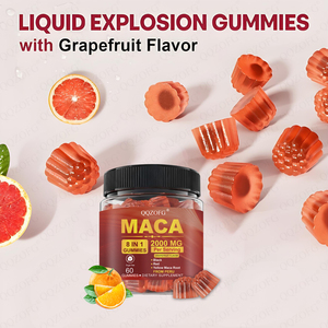 Ventas calientes OEM Maca Gummies Red,<span class=keywords><strong>Yellow</strong></span>, Black Maca Todo en uno para potenciador de energía y rendimiento para mujeres y hombres 60 masticables - Product Image 4