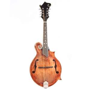 Handmade F Phong Cách Mandolin Nhạc Cụ Tất Cả Các Gỗ Rắn Một Mảnh Flamed Maple Trở Lại Với Túi - Product Image 2