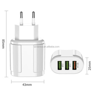 <span class=keywords><strong>Bianco</strong></span> nero 18w ricarica rapida caricatore 3.0 Usb ricarica rapida Multi <span class=keywords><strong>caricabatterie</strong></span> per <span class=keywords><strong>Samsung</strong></span> per Xiaomi per telefono a parete caricatore del telefono - Product Image 3