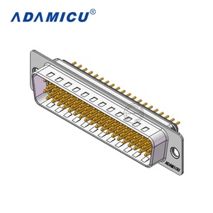 Haute densité 78 broches d sous-interface mâle dip contacts usinés droits matériau en laiton courant nominal 2A pour les connexions de fil - Product Image 2