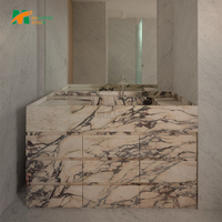 Comptoir en marbre naturel personnalisable MT, meuble-lavabo double en marbre de haute qualité pour hôtel de luxe et villa, plateau de lavabo en marbre