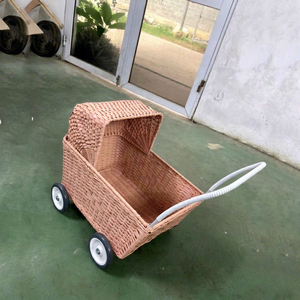 Carrito de Juguete de Ratán Premium para Niños |   Ecológico |   Hecho en Vietnam |   Juguete de Muebles al por Mayor OEM y ODM para Niños - Product Image 1