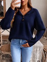 Pull en tricot à col polo pour femme, style preppy, Old Money Academia, style classique