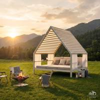 Bioklimatische Design-Pergola mit integriertem LED-Beleuchtungssystem, festem Polycarbonatdach, robustem Aluminiumrahmen, Terrassen-Wintergarten, hochwertige Ausführung ab Werk