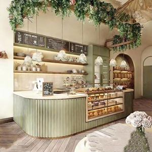 Bancone Espositivo in Legno per Panetteria e Caffetteria, Vetrina per Dolci, Mobile per Dessert Personalizzato - Product Image 1