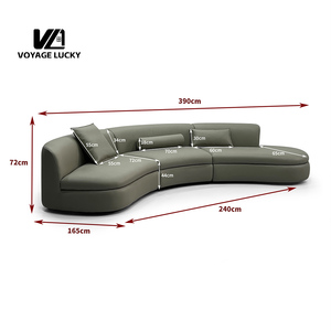 Sofá Seccional Modular VL Luxury Cream White Boucle, Sofá en Forma de Nube para Sala de Estar - Product Image 3