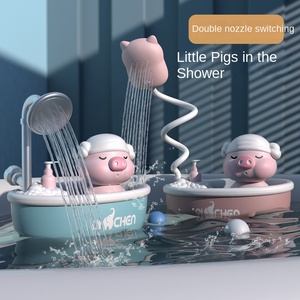 Bechotoy Jouet de Bain Interactif Mignon Cochon en Plastique ABS avec Fonction de Pulvérisation <span class=keywords><strong>d</strong></span>'<span class=keywords><strong>Eau</strong></span> pour Bébé et Pommeau de Douche - Product Image 2