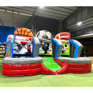 Zona Deportiva 3 en 1, Parque de Aventuras Inflable de PVC, Estación de Juegos Multideportiva, <span class=keywords><strong>Alquiler</strong></span> para Fiestas Infantiles, Eventos Interiores/Exteriores - Product Image 1