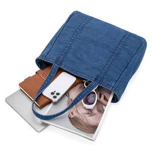 Sac fourre-tout West pour femmes, sacs à bandoulière en jean et sacs à main en denim - Product Image 4