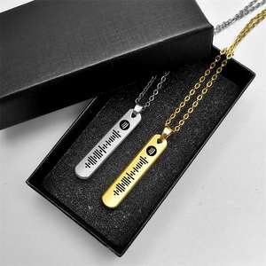 Collier gravé au laser en acier inoxydable <span class=keywords><strong>Spotify</strong></span> Music Scan Code de partage de code personnalisé bricolage - Product Image 2