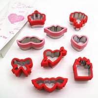 Emporte-pièces de mariage en acier inoxydable talons clé fraise différentes formes emporte-pièces sandwich