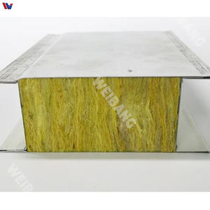 Panneau en laine de roche en acier inoxydable résistant au gel, résistant au feu et à l'eau, écologique pour chambre froide, toit d'usine nord-américaine - Product Image 3