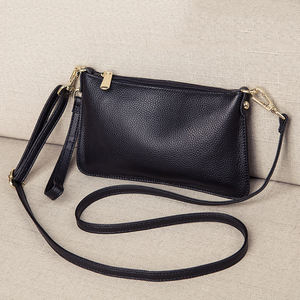 Tas Tangan Wanita Kulit Asli 2025 Tren Baru Mode Tas Selempang Mini dengan Penutup Ritsleting Kulit Lembut Gaya Sederhana - Product Image 1